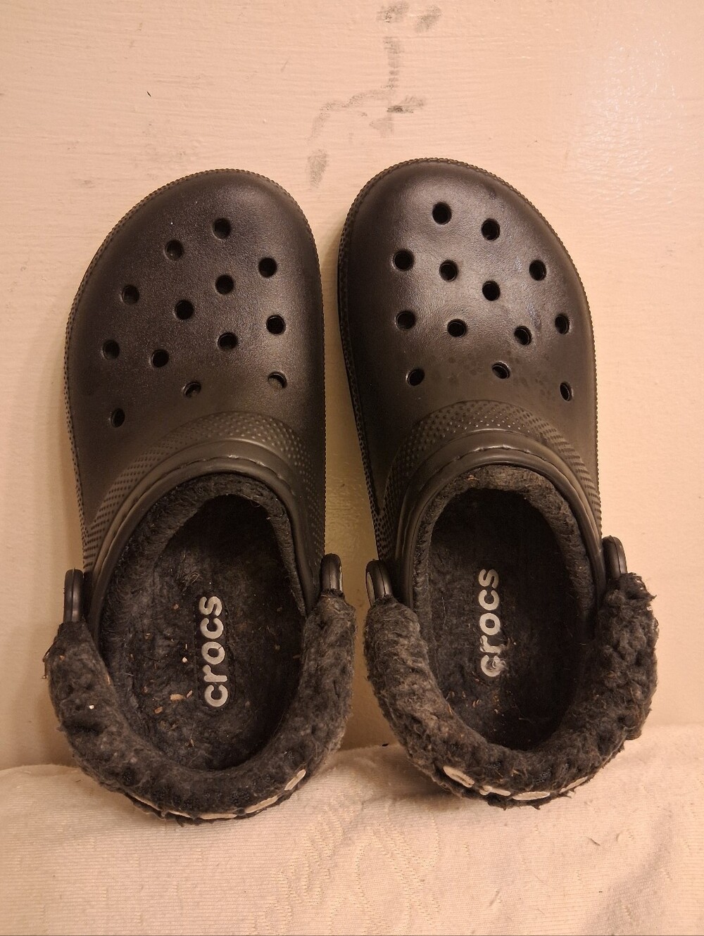Crocs Womens Classic Lined Clog - Black Size Mens 7, Womens 9